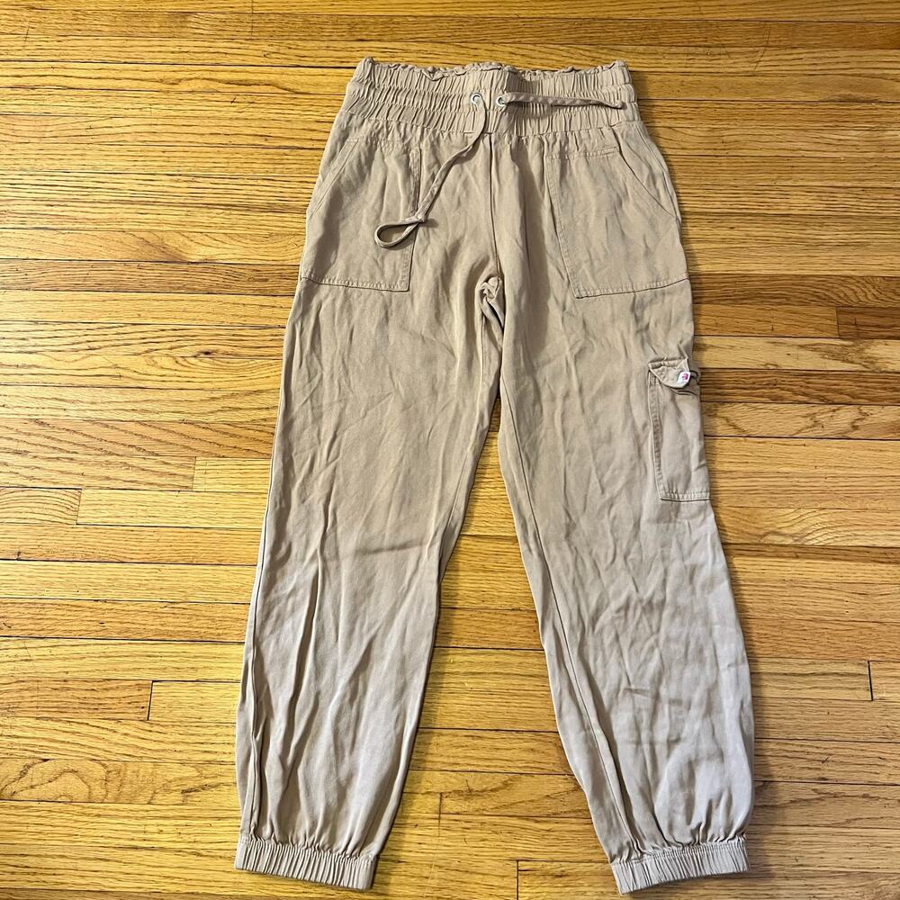 Juicy Couture Pants Womens Small Beige Tan Jogger Cargo Ankle